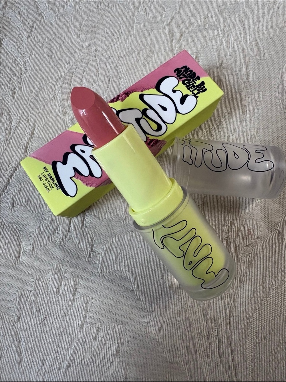 Made by Mitchell Hollipop Mattitude Lipstick in My Darling BNIB